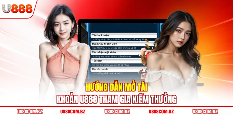 Hướng dẫn mở tài khoản U888 tham gia kiếm thưởng